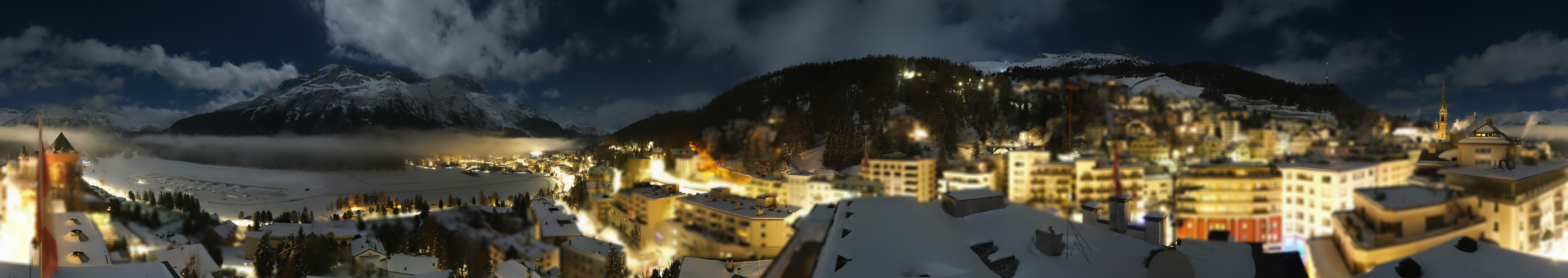Archiv Foto Webcam St. Moritz Dorf II Ausblick Hotel Schweizerhof Richtung St. Moritz Bad