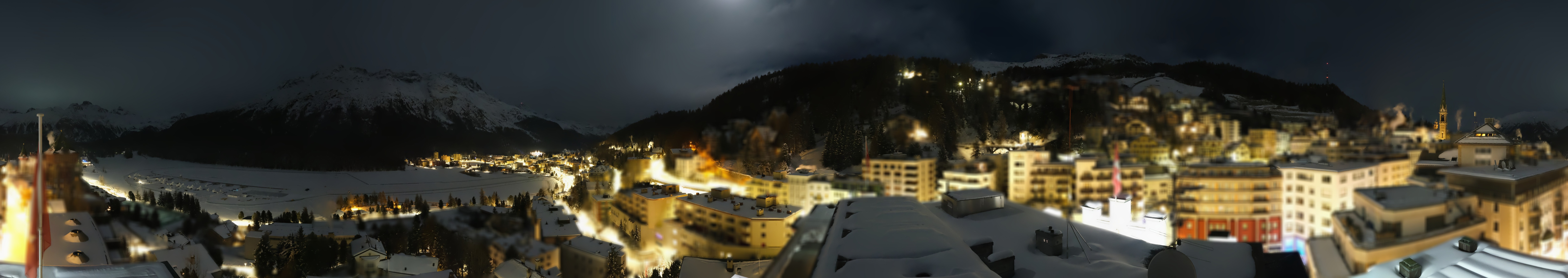 Archiv Foto Webcam St. Moritz Dorf II Ausblick Hotel Schweizerhof Richtung St. Moritz Bad