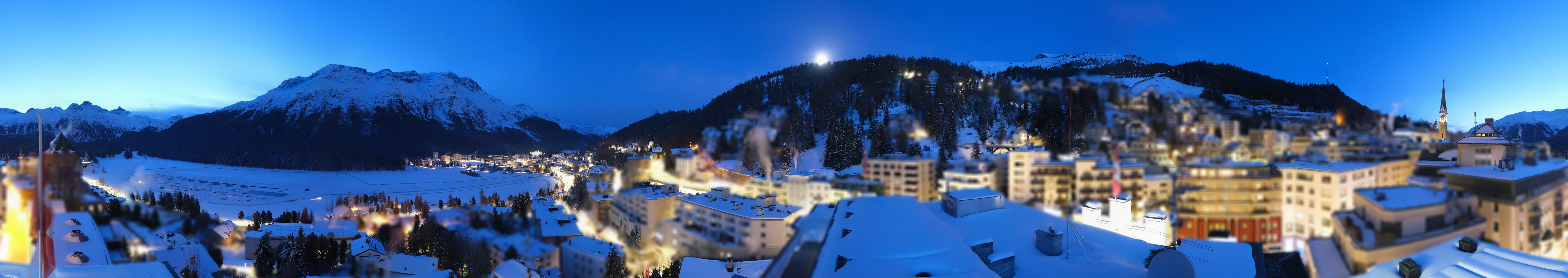 Archiv Foto Webcam St. Moritz Dorf II Ausblick Hotel Schweizerhof Richtung St. Moritz Bad