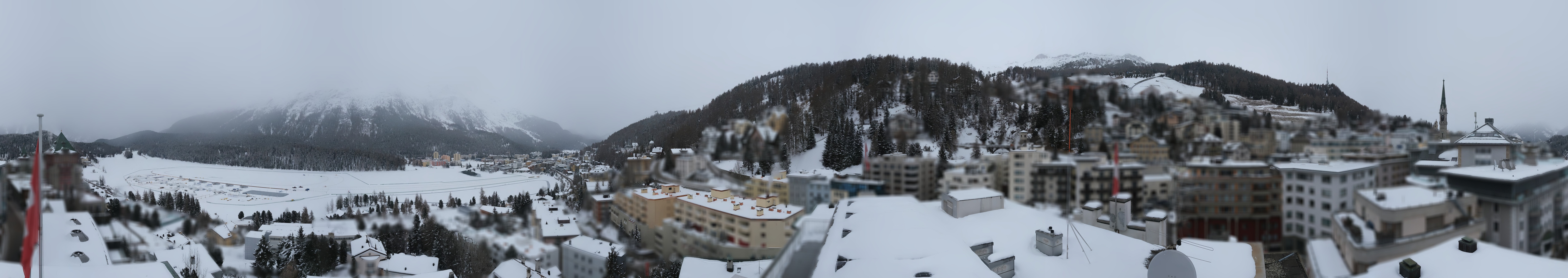 Archiv Foto Webcam St. Moritz Dorf II Ausblick Hotel Schweizerhof Richtung St. Moritz Bad
