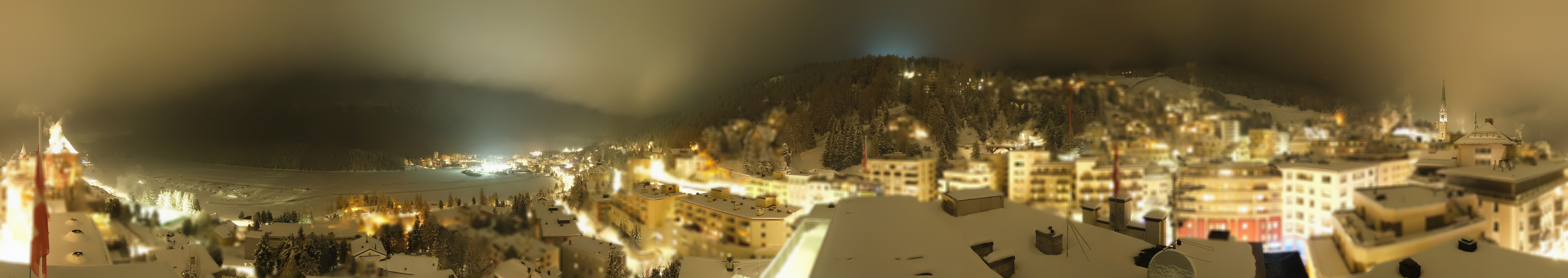 Archived image Webcam St. Moritz village II View from Hotel Schweizerhof towards St. Moritz Bad