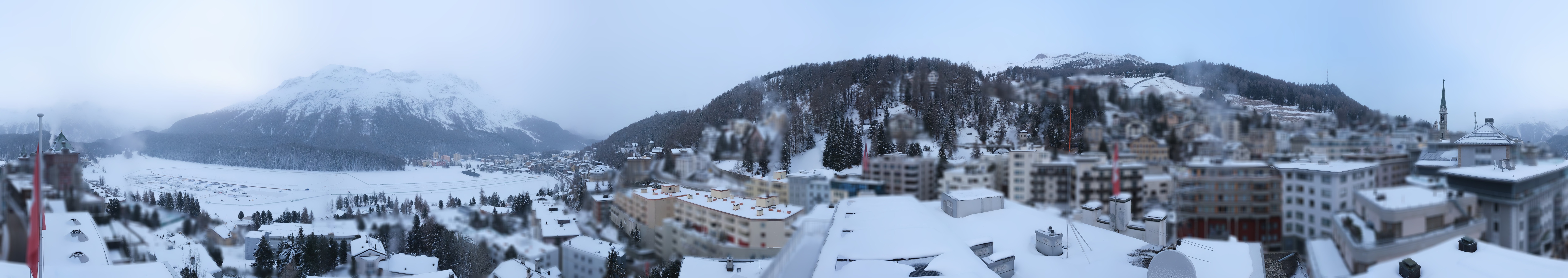 Archiv Foto Webcam St. Moritz Dorf II Ausblick Hotel Schweizerhof Richtung St. Moritz Bad