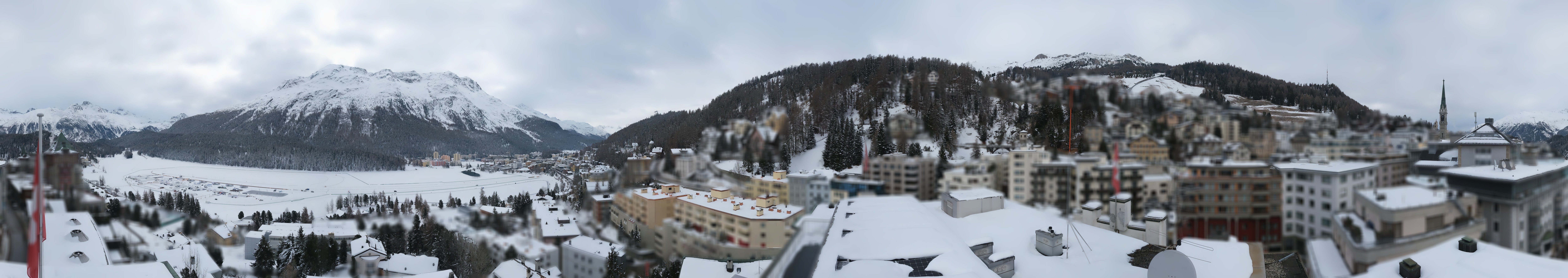 Archiv Foto Webcam St. Moritz Dorf II Ausblick Hotel Schweizerhof Richtung St. Moritz Bad