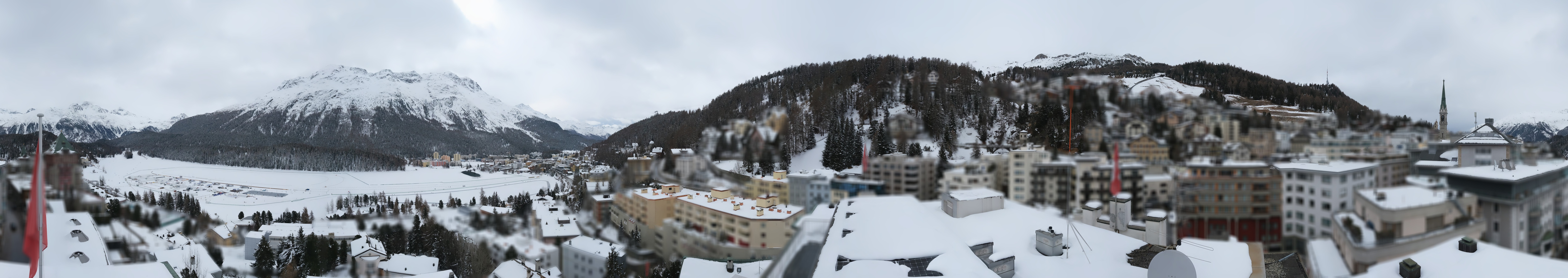 Archiv Foto Webcam St. Moritz Dorf II Ausblick Hotel Schweizerhof Richtung St. Moritz Bad