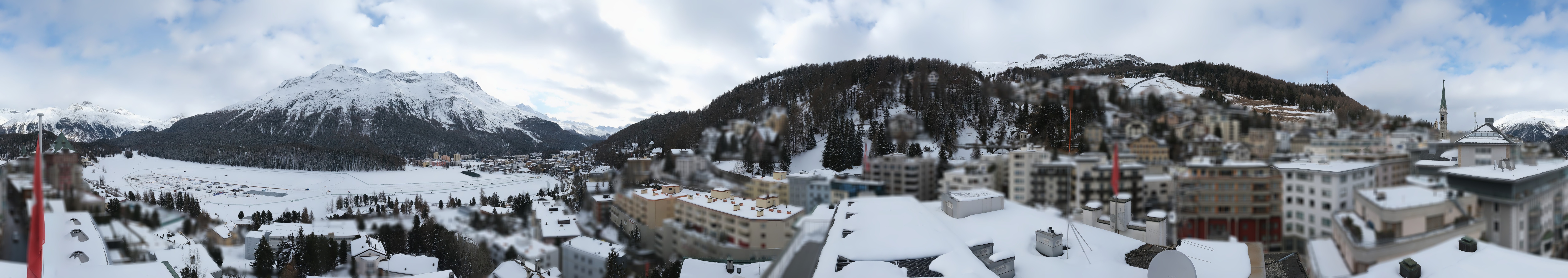 Archiv Foto Webcam St. Moritz Dorf II Ausblick Hotel Schweizerhof Richtung St. Moritz Bad