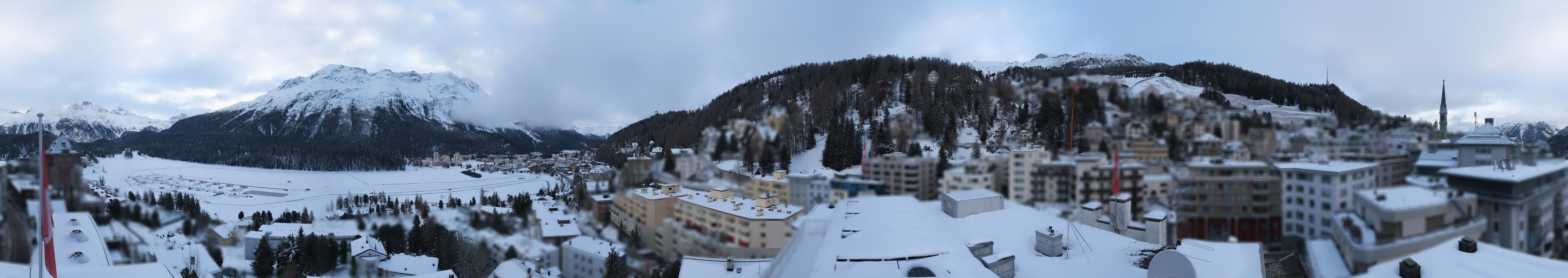 Archiv Foto Webcam St. Moritz Dorf II Ausblick Hotel Schweizerhof Richtung St. Moritz Bad