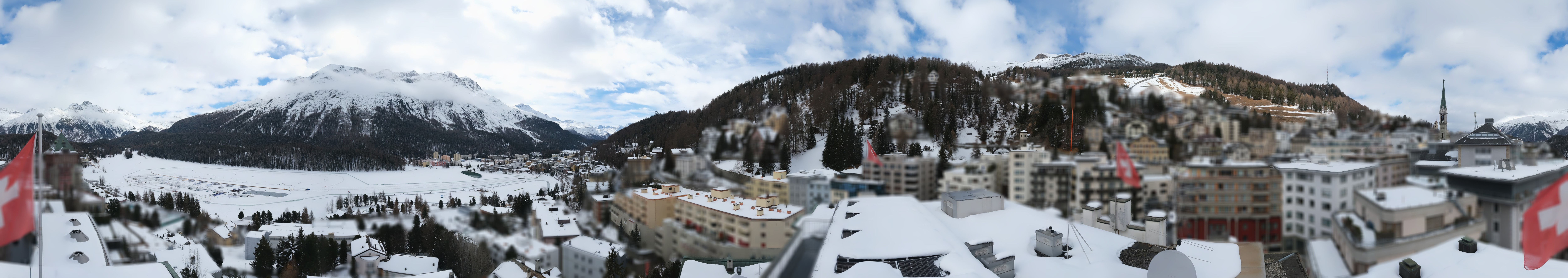 Archiv Foto Webcam St. Moritz Dorf II Ausblick Hotel Schweizerhof Richtung St. Moritz Bad