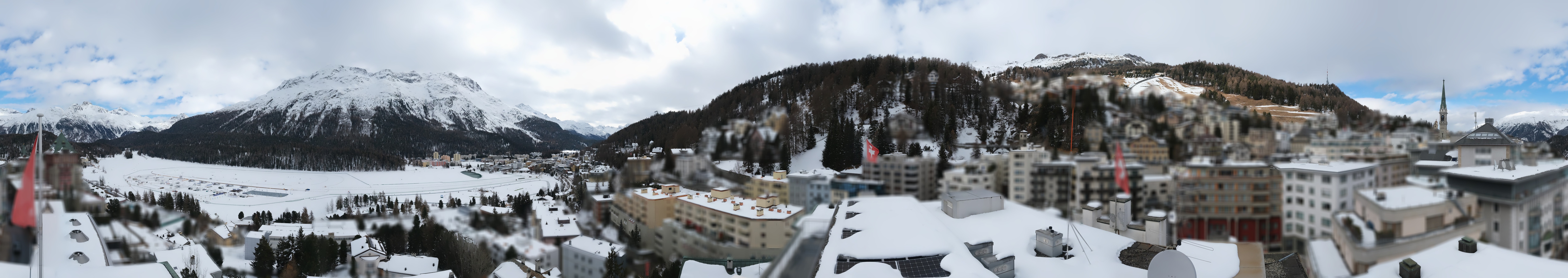 Archiv Foto Webcam St. Moritz Dorf II Ausblick Hotel Schweizerhof Richtung St. Moritz Bad