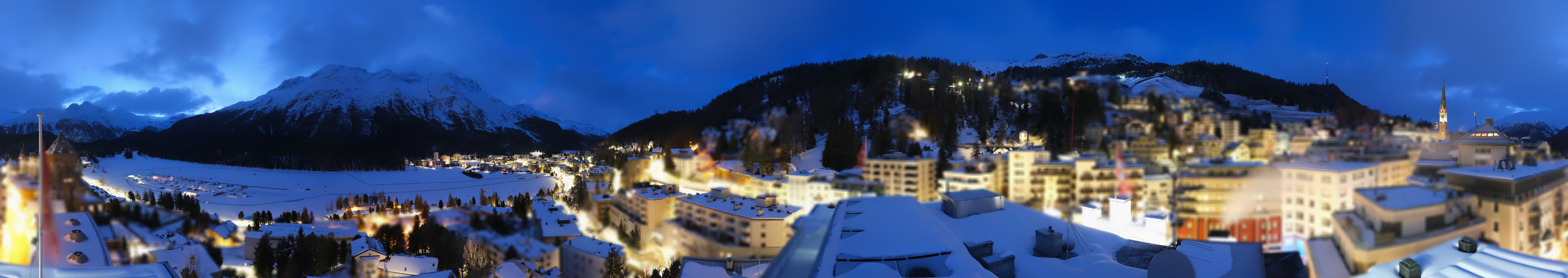 Archiv Foto Webcam St. Moritz Dorf II Ausblick Hotel Schweizerhof Richtung St. Moritz Bad