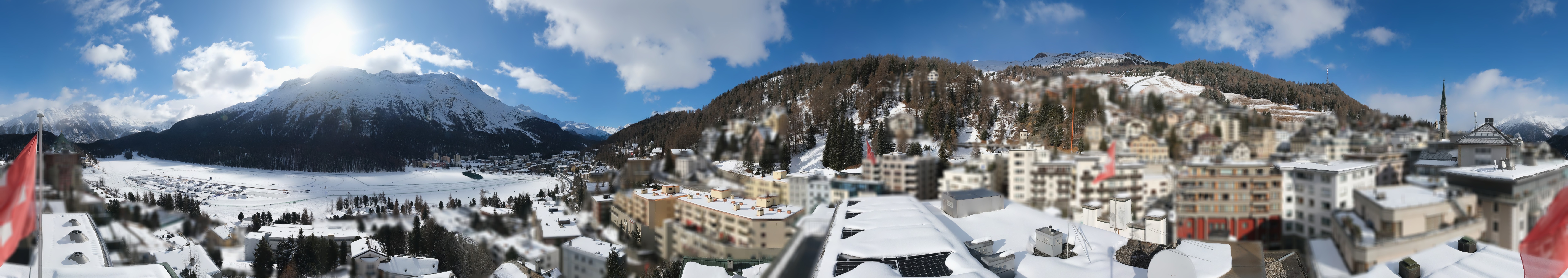 Archiv Foto Webcam St. Moritz Dorf II Ausblick Hotel Schweizerhof Richtung St. Moritz Bad