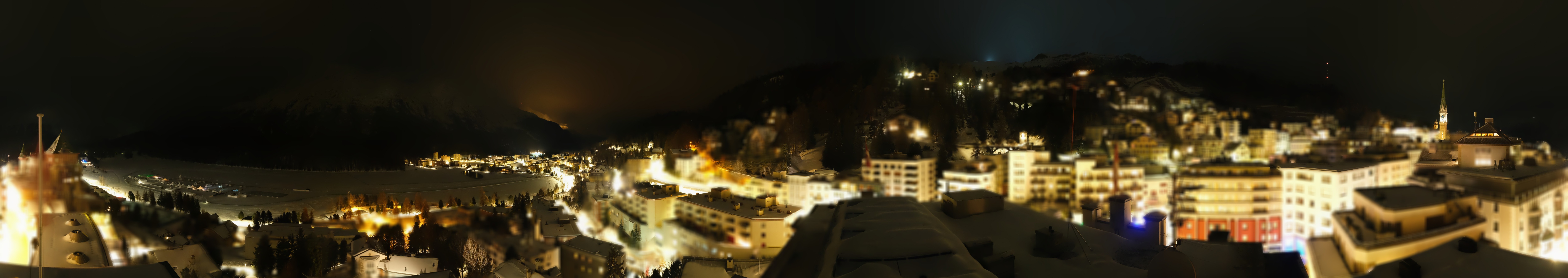 Archived image Webcam St. Moritz village II View from Hotel Schweizerhof towards St. Moritz Bad