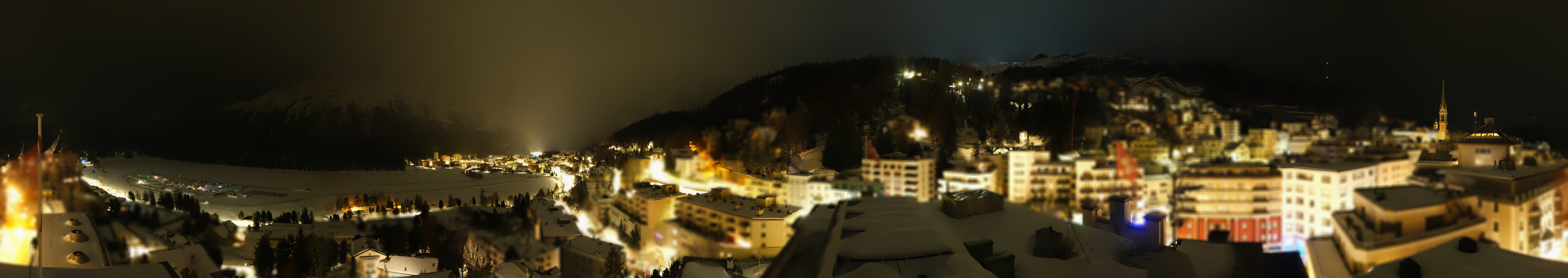 Archived image Webcam St. Moritz village II View from Hotel Schweizerhof towards St. Moritz Bad