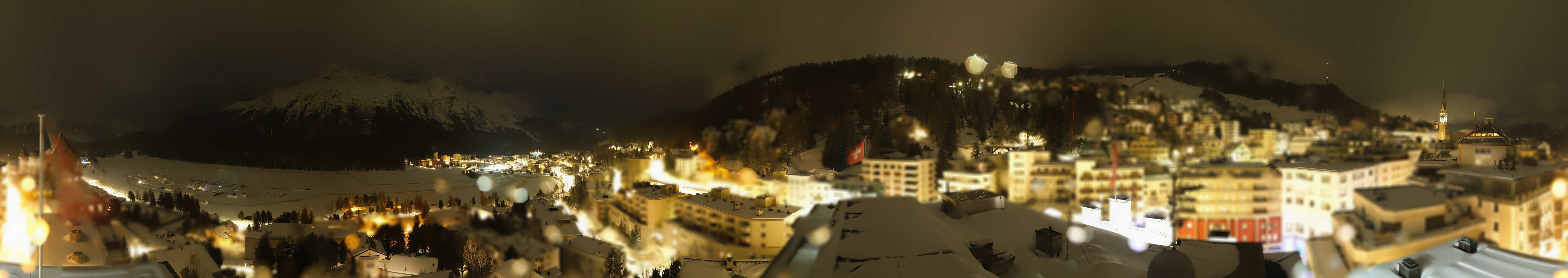 Archived image Webcam St. Moritz village II View from Hotel Schweizerhof towards St. Moritz Bad