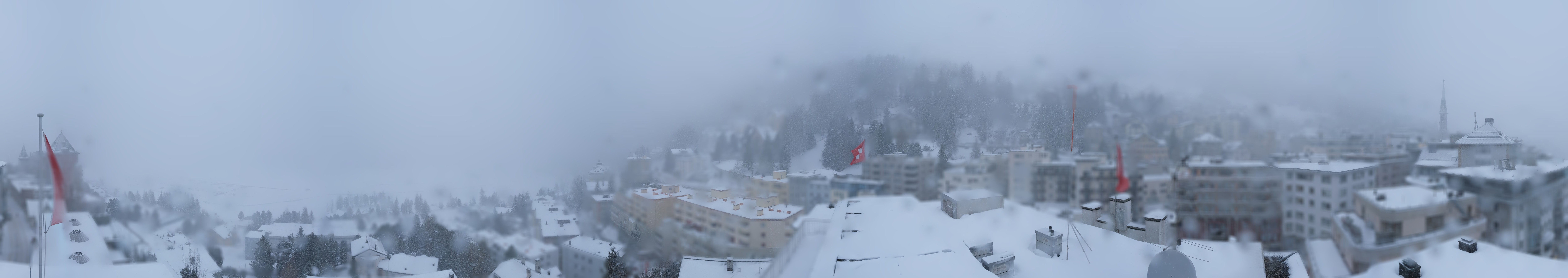 Archived image Webcam St. Moritz village II View from Hotel Schweizerhof towards St. Moritz Bad