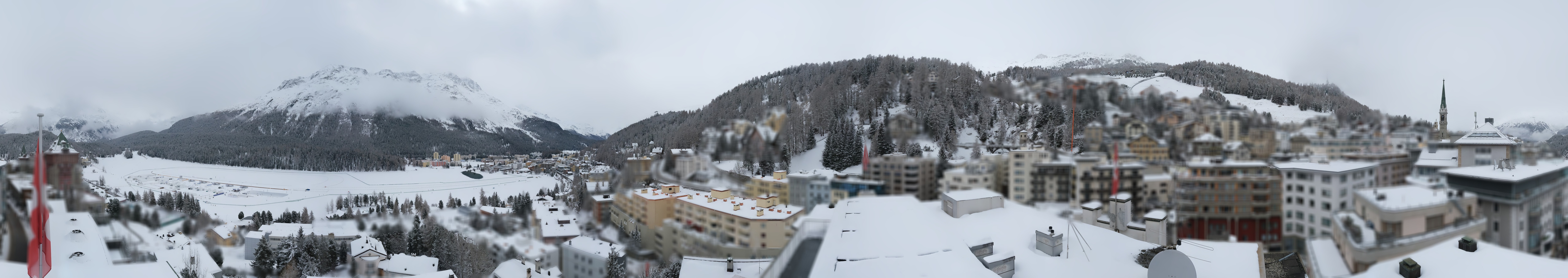 Archived image Webcam St. Moritz village II View from Hotel Schweizerhof towards St. Moritz Bad