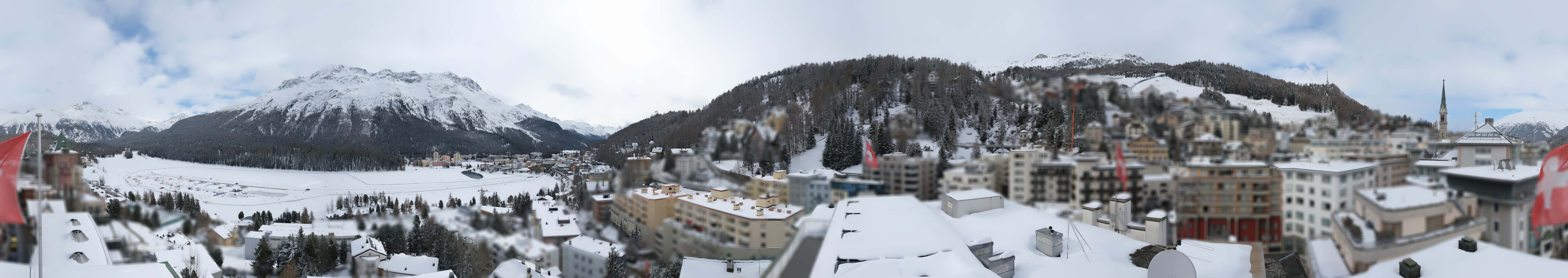 Archived image Webcam St. Moritz village II View from Hotel Schweizerhof towards St. Moritz Bad