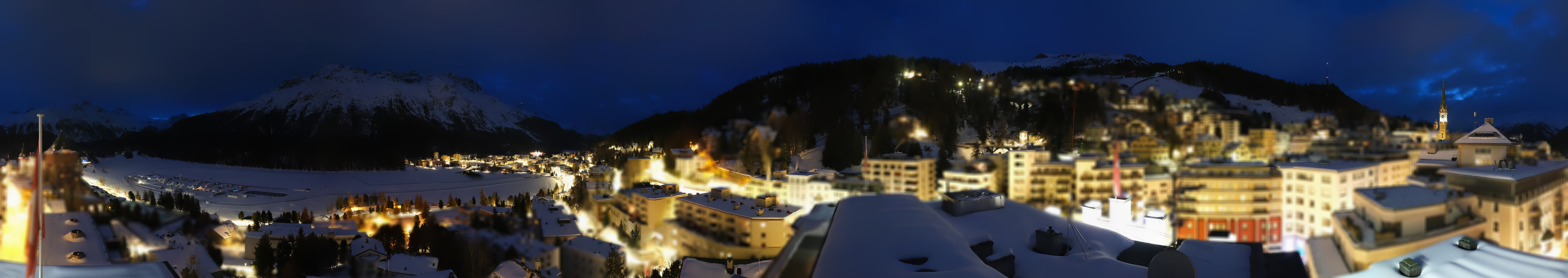 Archiv Foto Webcam St. Moritz Dorf II Ausblick Hotel Schweizerhof Richtung St. Moritz Bad