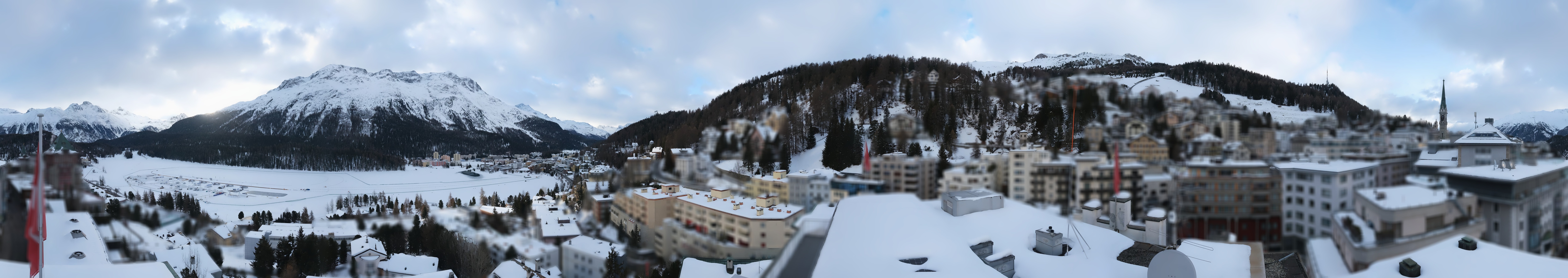 Archiv Foto Webcam St. Moritz Dorf II Ausblick Hotel Schweizerhof Richtung St. Moritz Bad
