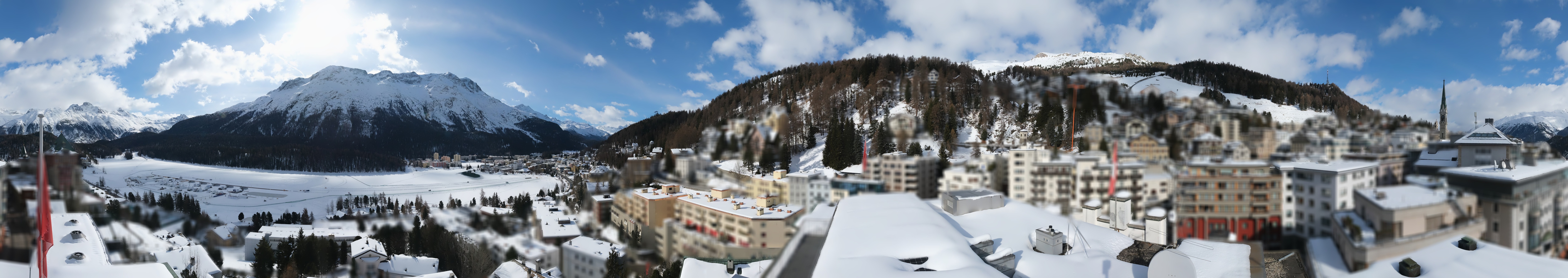 Archiv Foto Webcam St. Moritz Dorf II Ausblick Hotel Schweizerhof Richtung St. Moritz Bad