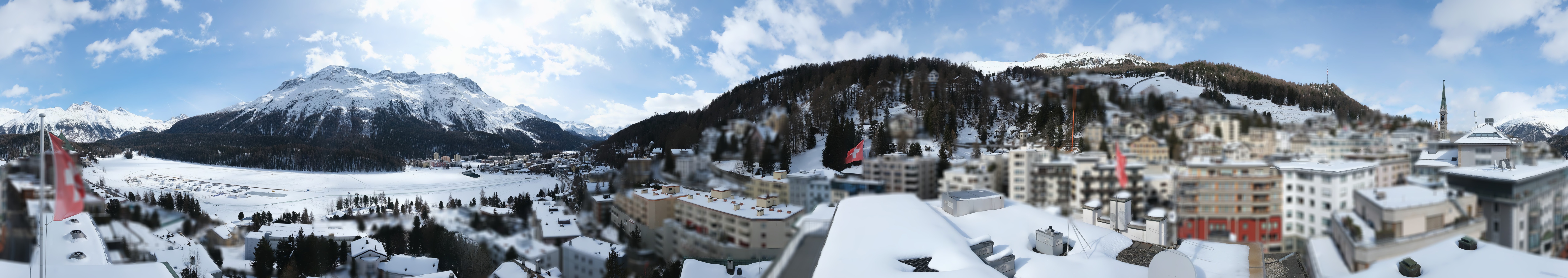 Archiv Foto Webcam St. Moritz Dorf II Ausblick Hotel Schweizerhof Richtung St. Moritz Bad