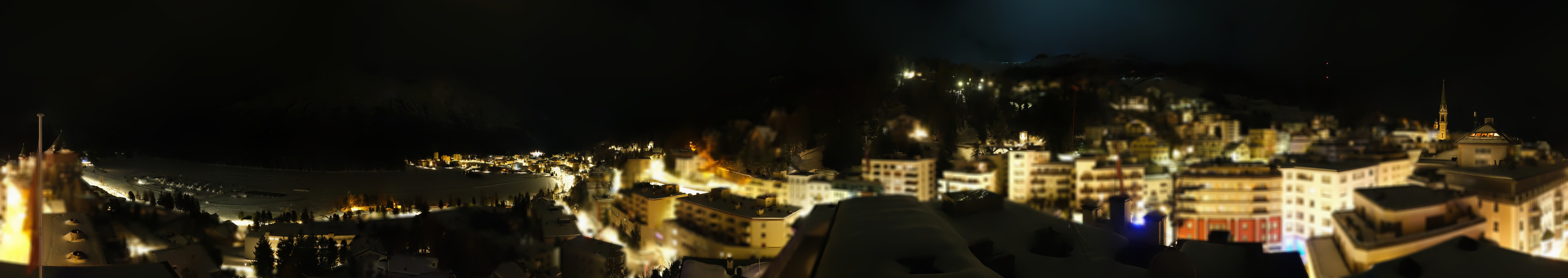 Archived image Webcam St. Moritz village II View from Hotel Schweizerhof towards St. Moritz Bad