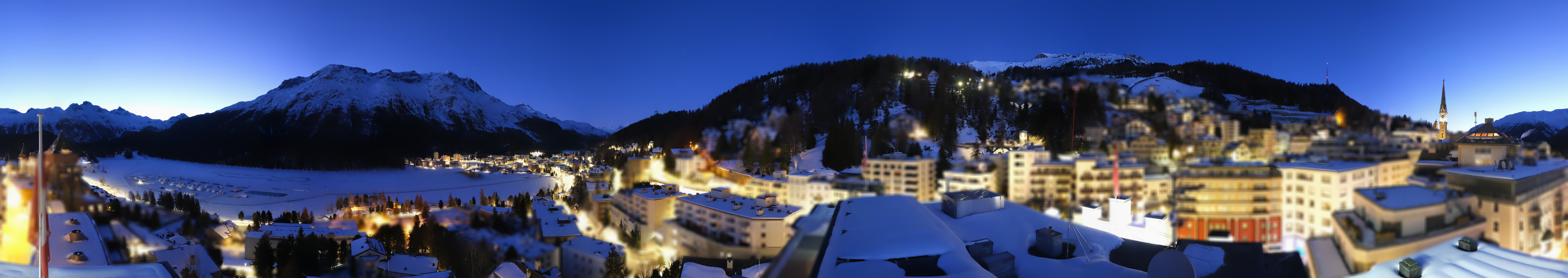 Archiv Foto Webcam St. Moritz Dorf II Ausblick Hotel Schweizerhof Richtung St. Moritz Bad