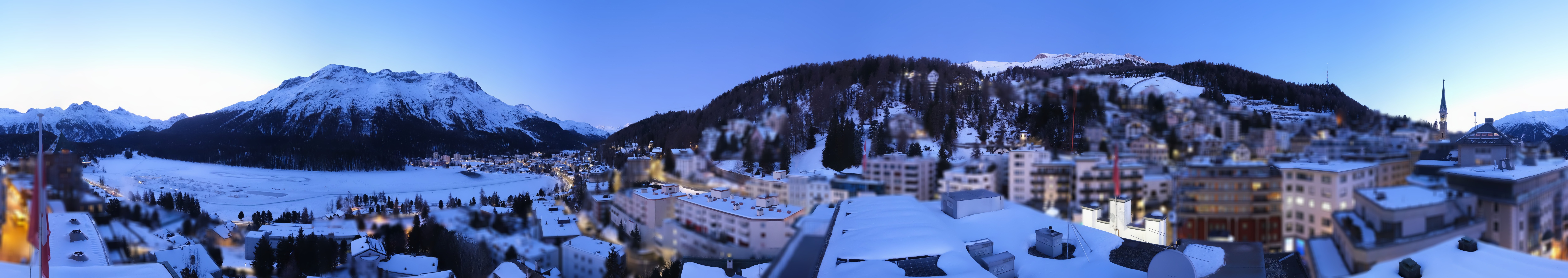 Archiv Foto Webcam St. Moritz Dorf II Ausblick Hotel Schweizerhof Richtung St. Moritz Bad