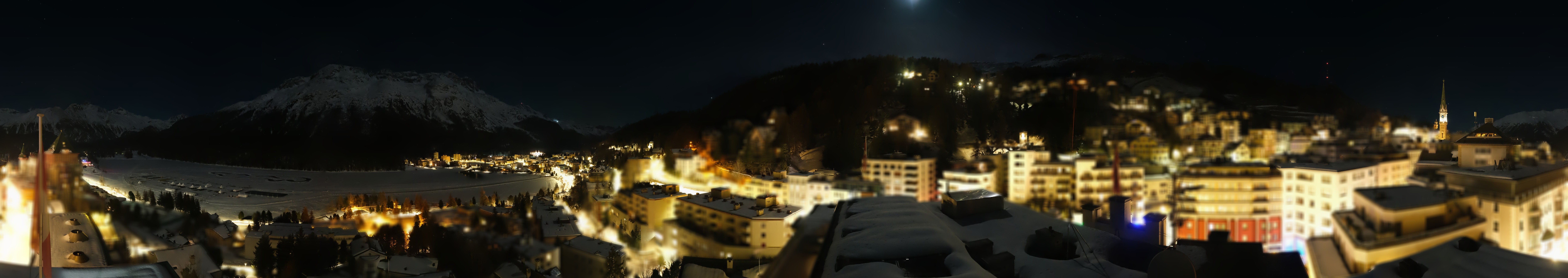Archived image Webcam St. Moritz village II View from Hotel Schweizerhof towards St. Moritz Bad