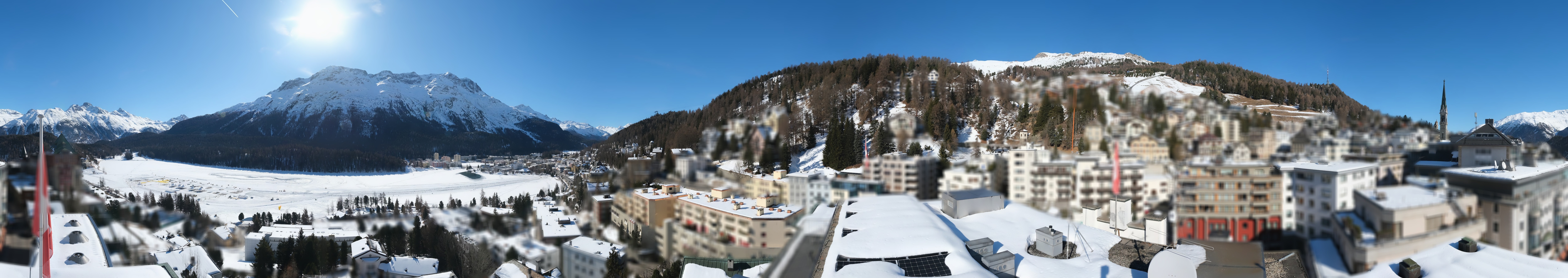 Archived image Webcam St. Moritz village II View from Hotel Schweizerhof towards St. Moritz Bad