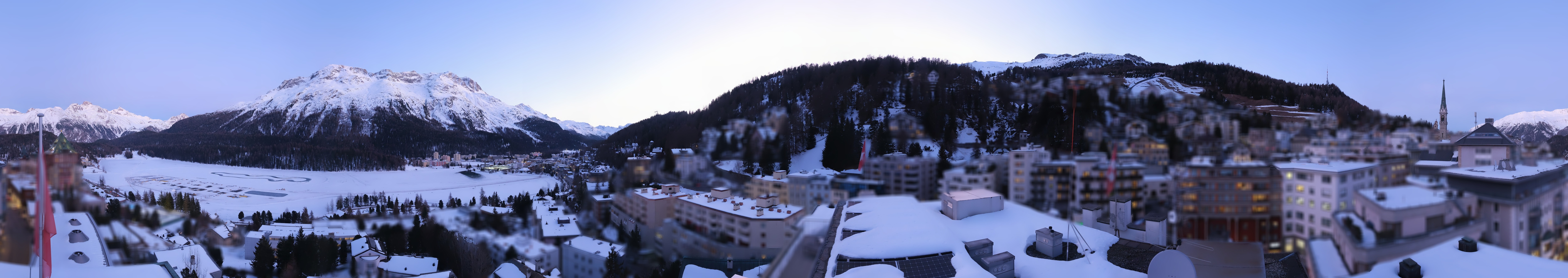 Archived image Webcam St. Moritz village II View from Hotel Schweizerhof towards St. Moritz Bad