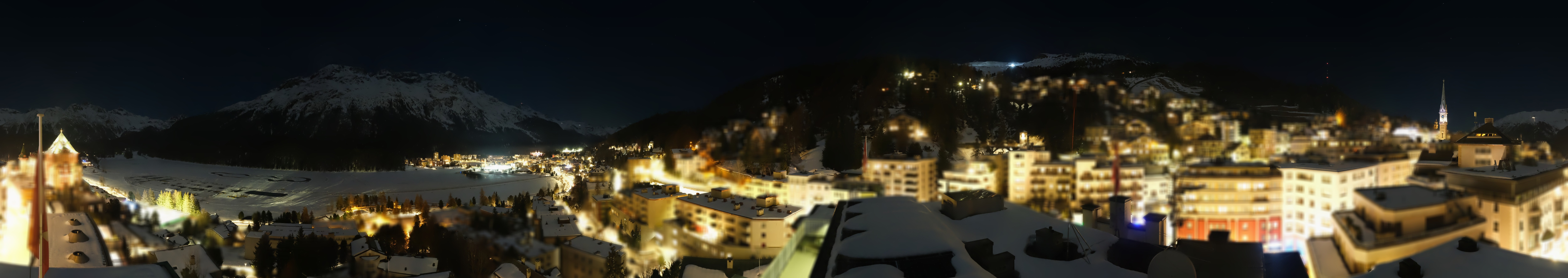 Archived image Webcam St. Moritz village II View from Hotel Schweizerhof towards St. Moritz Bad