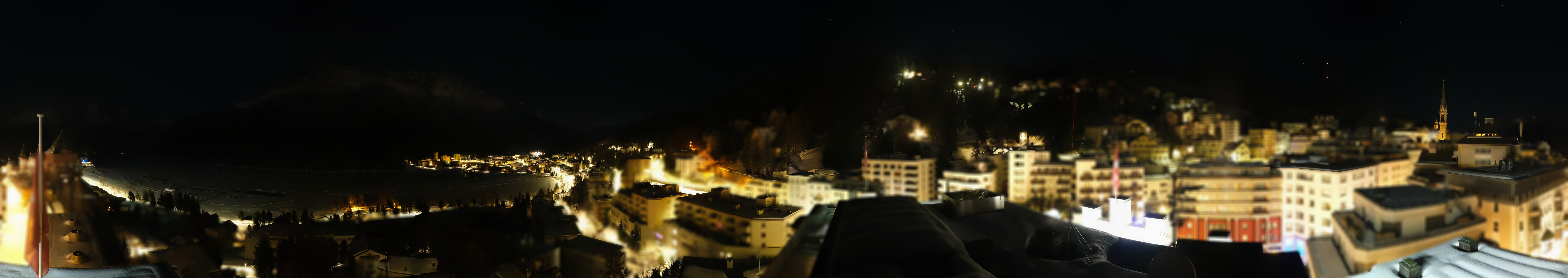 Archived image Webcam St. Moritz village II View from Hotel Schweizerhof towards St. Moritz Bad