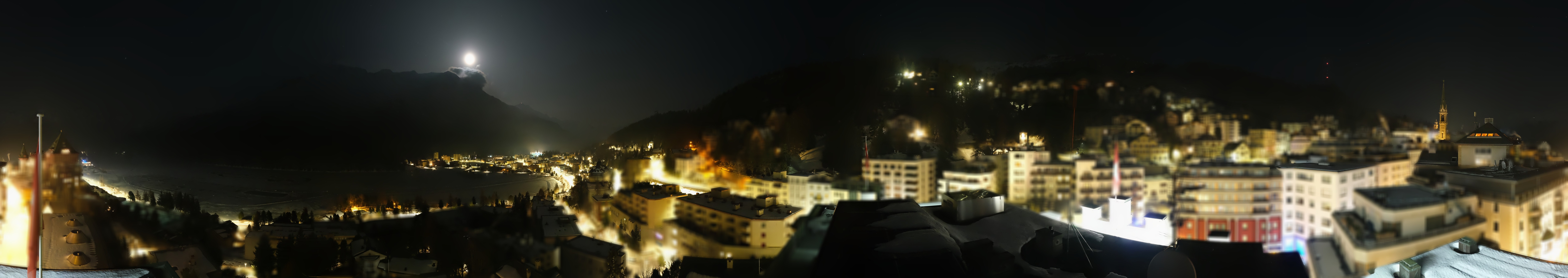 Archiv Foto Webcam St. Moritz Dorf II Ausblick Hotel Schweizerhof Richtung St. Moritz Bad
