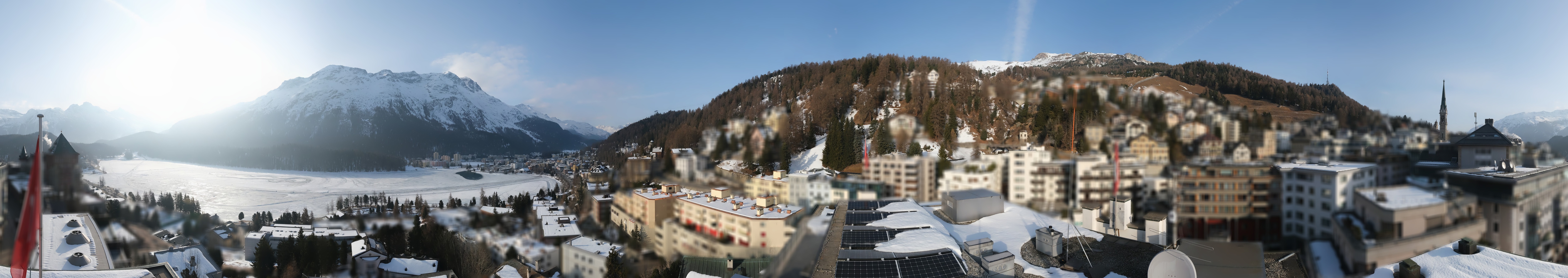 Archiv Foto Webcam St. Moritz Dorf II Ausblick Hotel Schweizerhof Richtung St. Moritz Bad