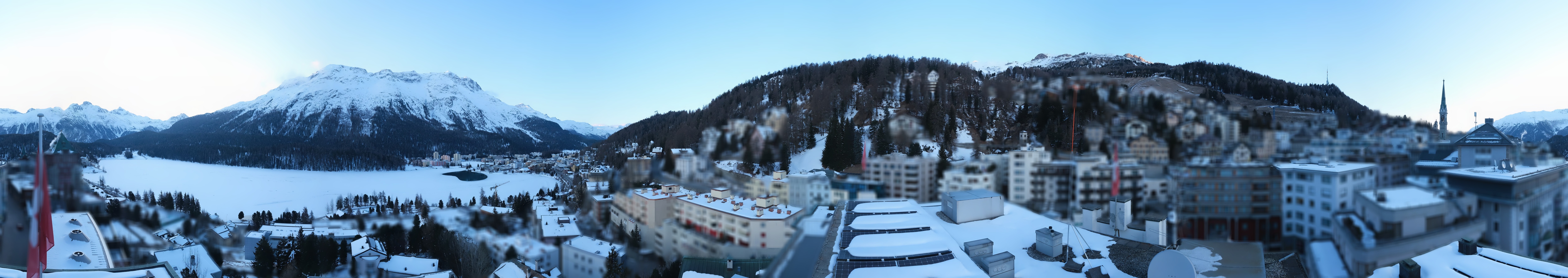 Archiv Foto Webcam St. Moritz Dorf II Ausblick Hotel Schweizerhof Richtung St. Moritz Bad