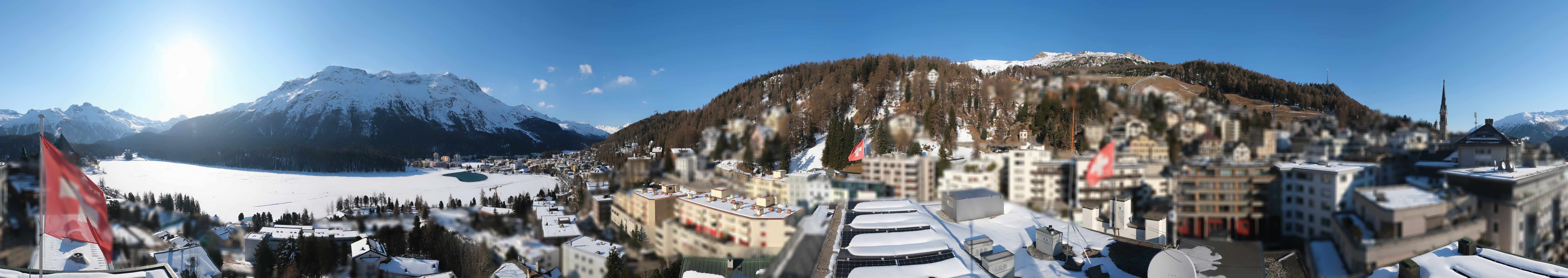 Archiv Foto Webcam St. Moritz Dorf II Ausblick Hotel Schweizerhof Richtung St. Moritz Bad