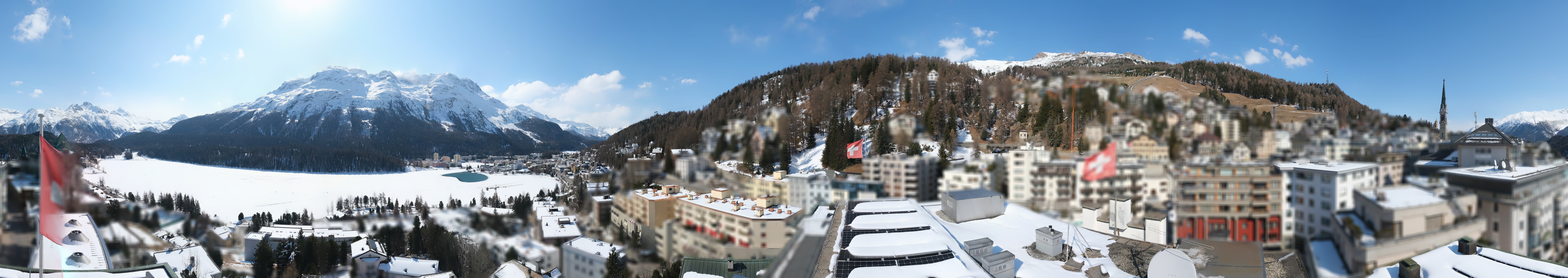 Archiv Foto Webcam St. Moritz Dorf II Ausblick Hotel Schweizerhof Richtung St. Moritz Bad