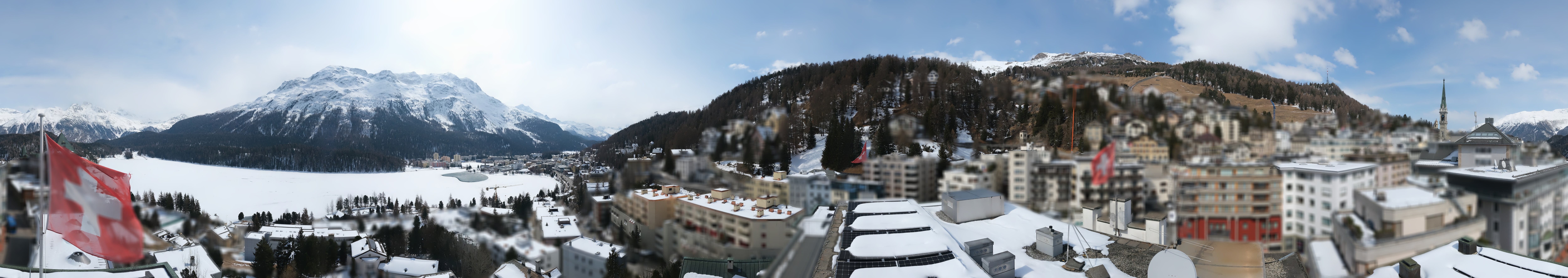 Archiv Foto Webcam St. Moritz Dorf II Ausblick Hotel Schweizerhof Richtung St. Moritz Bad