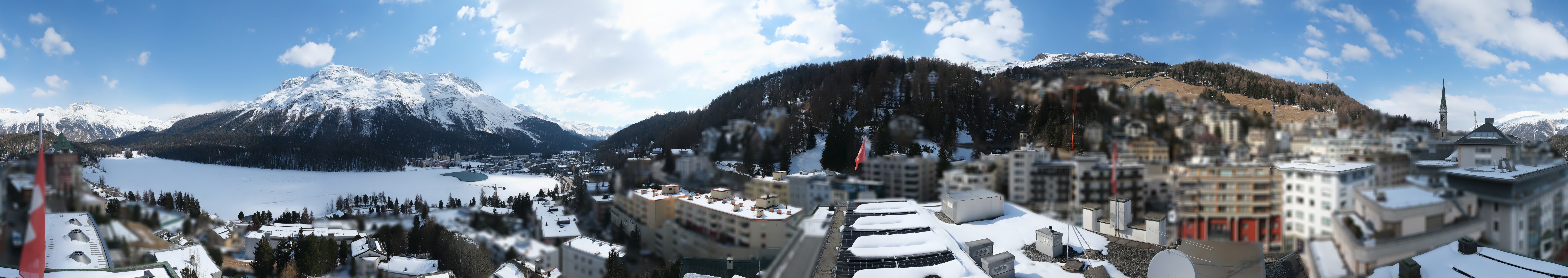 Archiv Foto Webcam St. Moritz Dorf II Ausblick Hotel Schweizerhof Richtung St. Moritz Bad