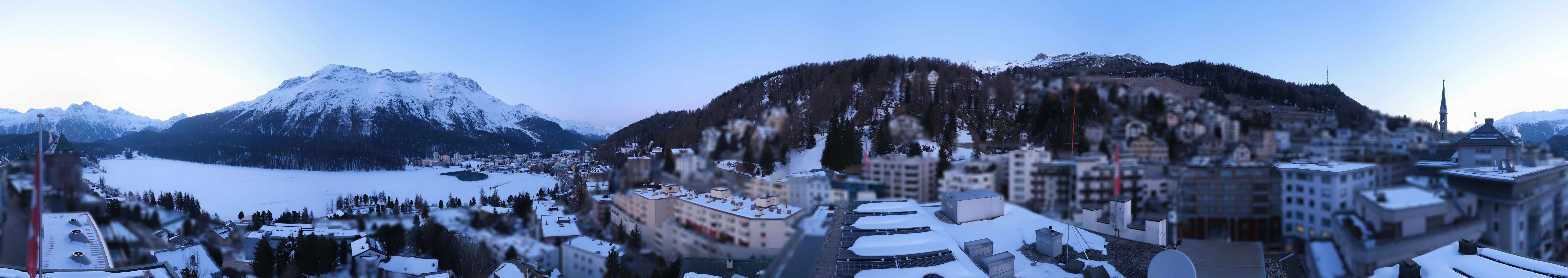 Archiv Foto Webcam St. Moritz Dorf II Ausblick Hotel Schweizerhof Richtung St. Moritz Bad