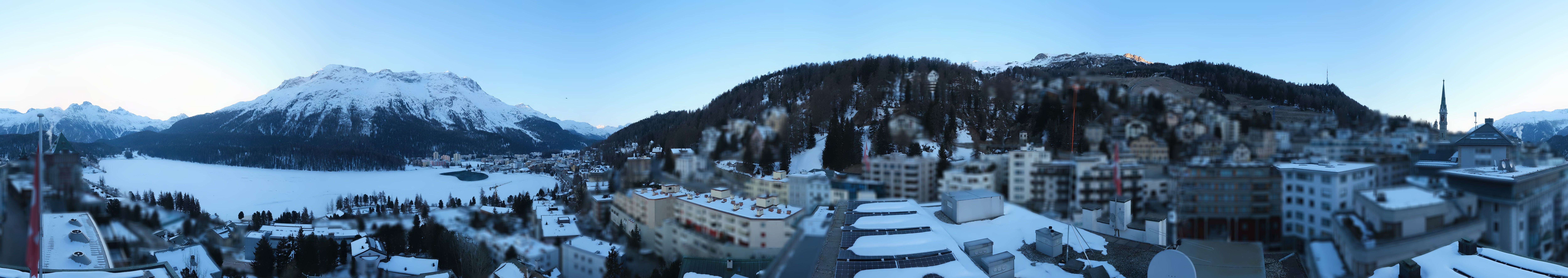 Archiv Foto Webcam St. Moritz Dorf II Ausblick Hotel Schweizerhof Richtung St. Moritz Bad