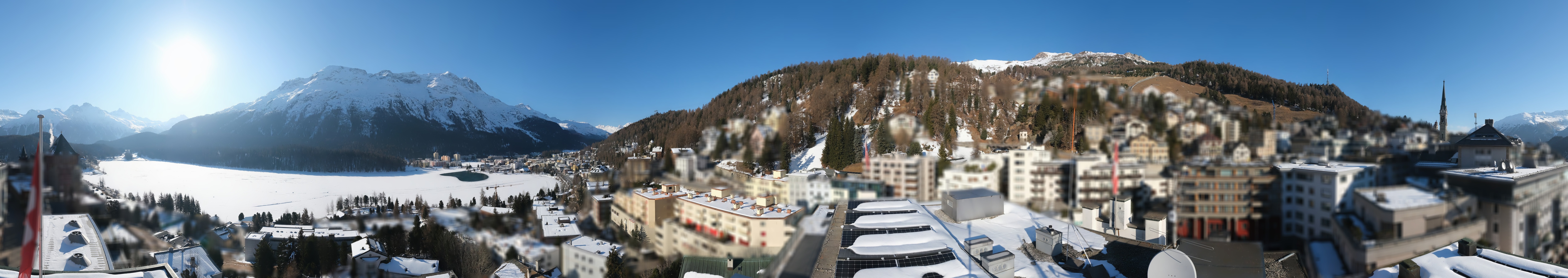 Archiv Foto Webcam St. Moritz Dorf II Ausblick Hotel Schweizerhof Richtung St. Moritz Bad