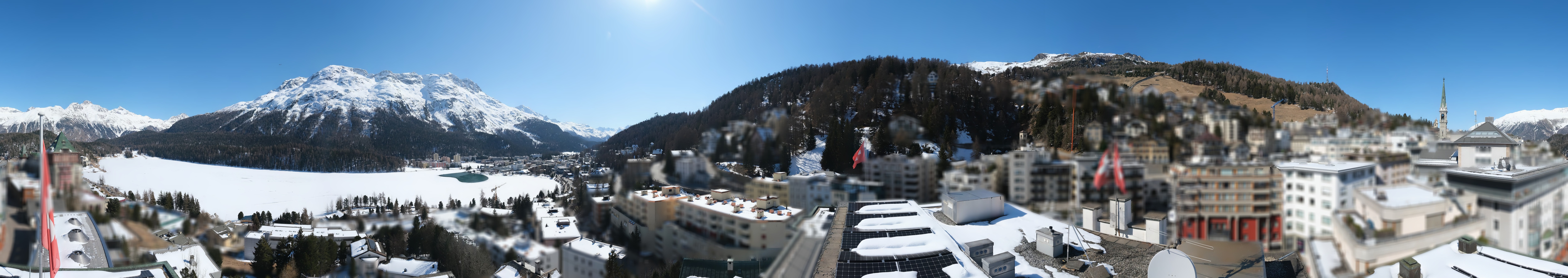 Archiv Foto Webcam St. Moritz Dorf II Ausblick Hotel Schweizerhof Richtung St. Moritz Bad
