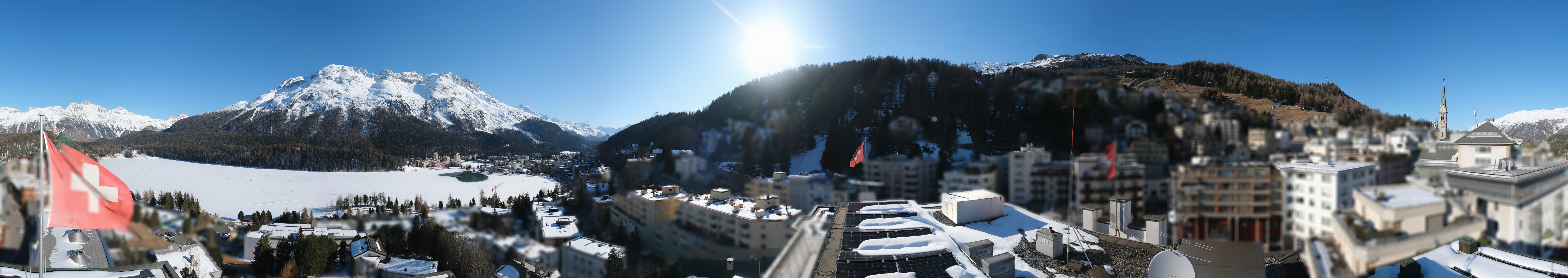 Archiv Foto Webcam St. Moritz Dorf II Ausblick Hotel Schweizerhof Richtung St. Moritz Bad