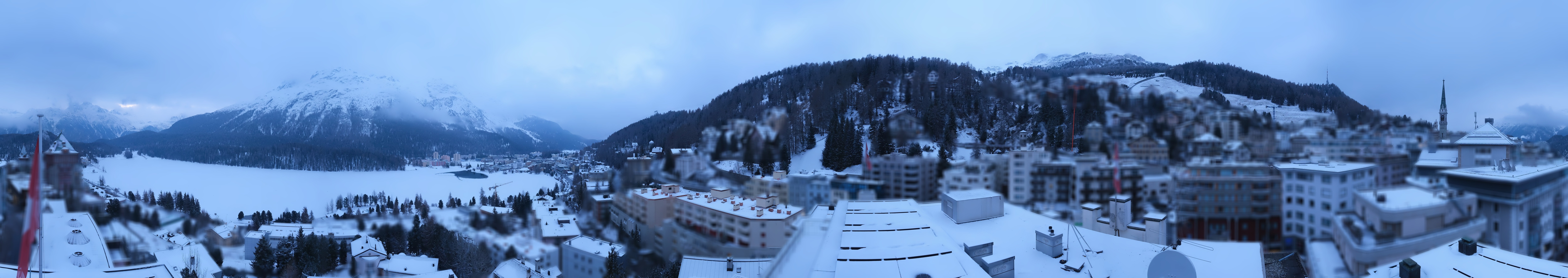Archiv Foto Webcam St. Moritz Dorf II Ausblick Hotel Schweizerhof Richtung St. Moritz Bad