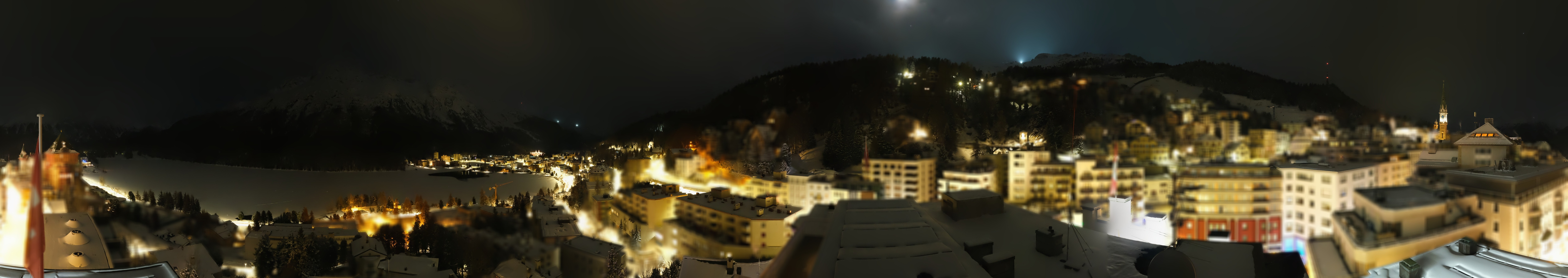 Archiv Foto Webcam St. Moritz Dorf II Ausblick Hotel Schweizerhof Richtung St. Moritz Bad