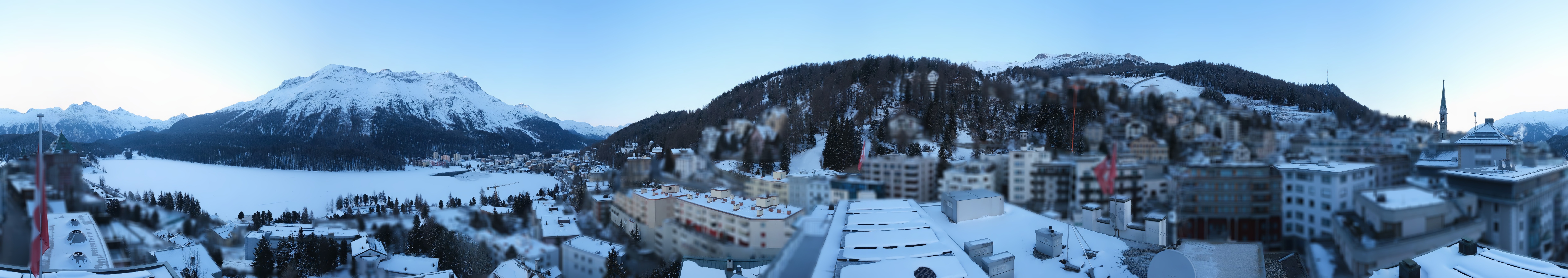 Archiv Foto Webcam St. Moritz Dorf II Ausblick Hotel Schweizerhof Richtung St. Moritz Bad
