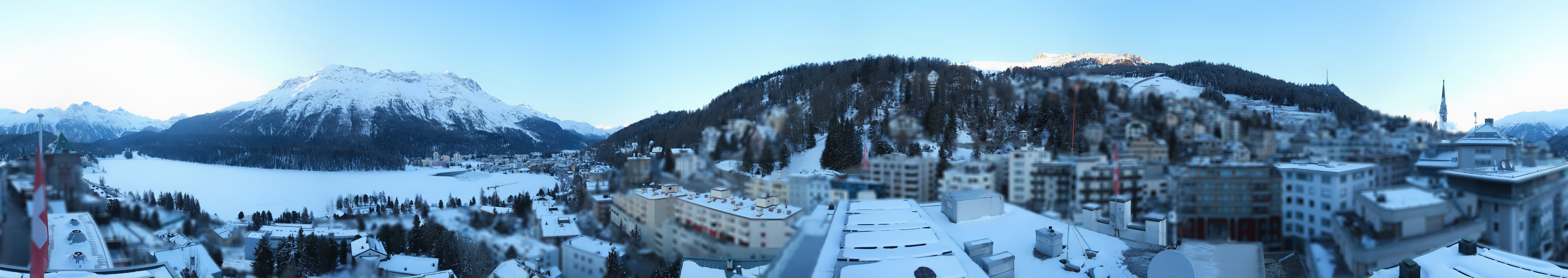 Archiv Foto Webcam St. Moritz Dorf II Ausblick Hotel Schweizerhof Richtung St. Moritz Bad