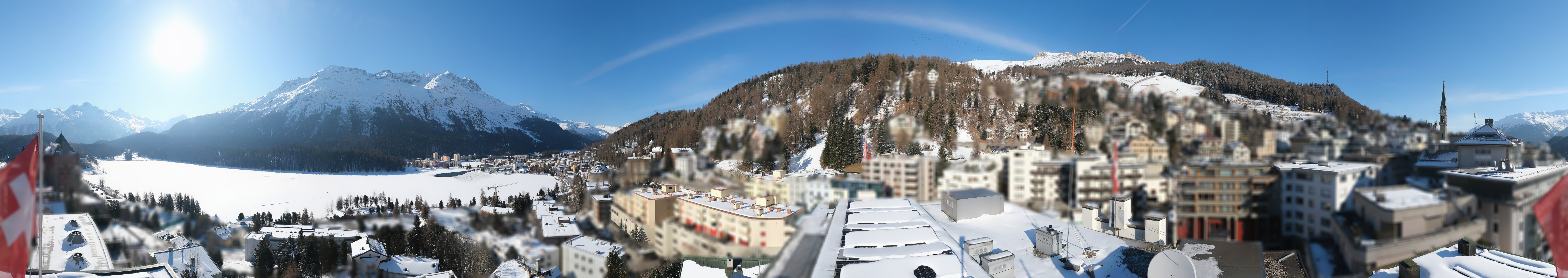 Archiv Foto Webcam St. Moritz Dorf II Ausblick Hotel Schweizerhof Richtung St. Moritz Bad