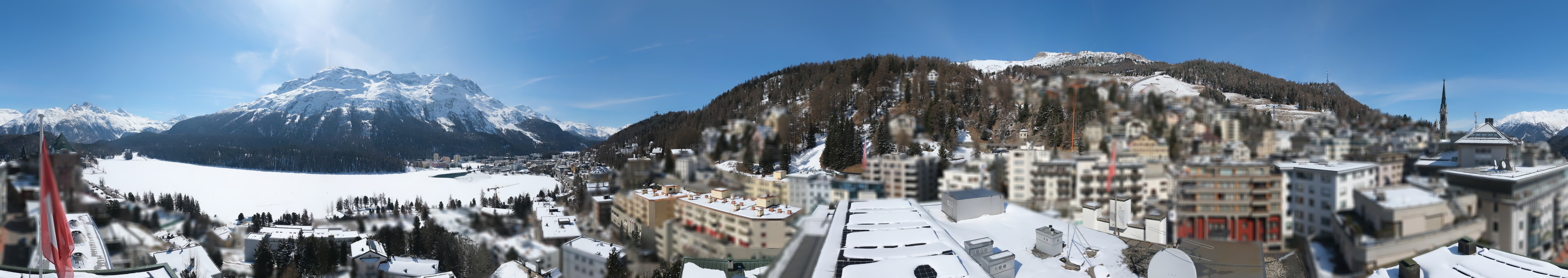 Archiv Foto Webcam St. Moritz Dorf II Ausblick Hotel Schweizerhof Richtung St. Moritz Bad